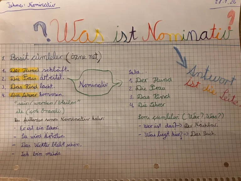 Almanca’da Nominativ nedir ? Yalın Hali Konu Anlatımı A’dan Z’ye