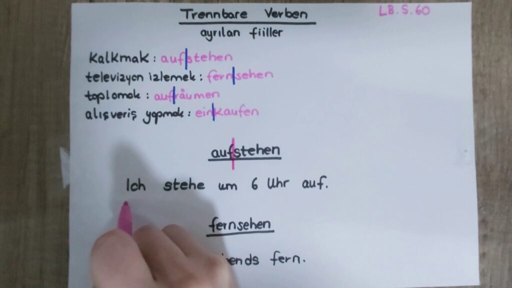 Almanca Ayrılabilen Fiiller Konu Anlatımı