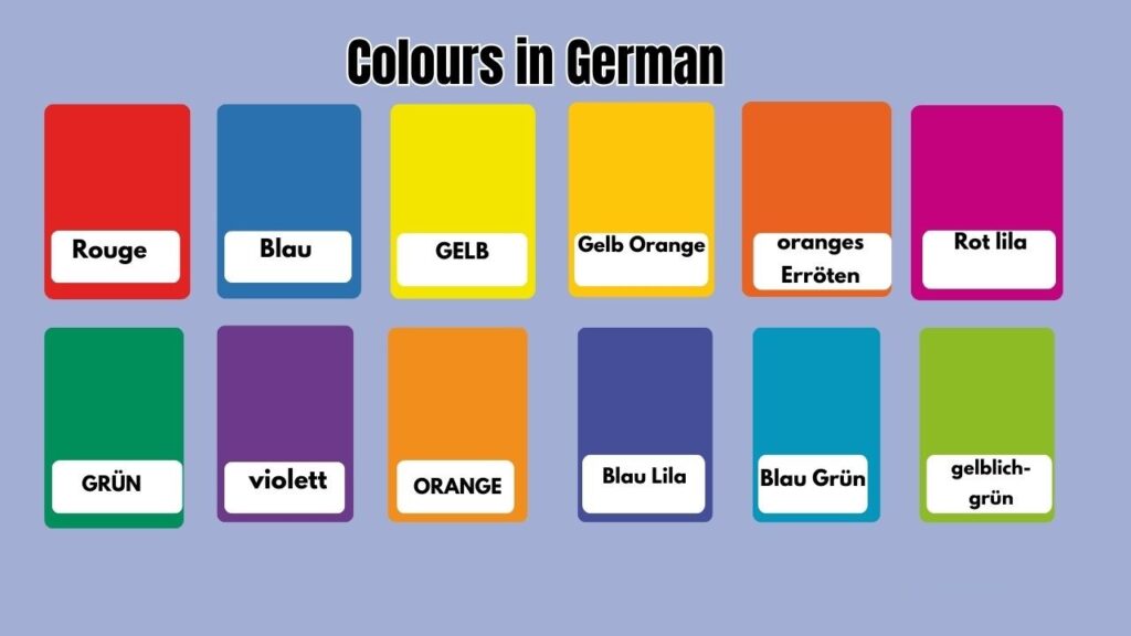 Almanca Renkler ve Okunuşları